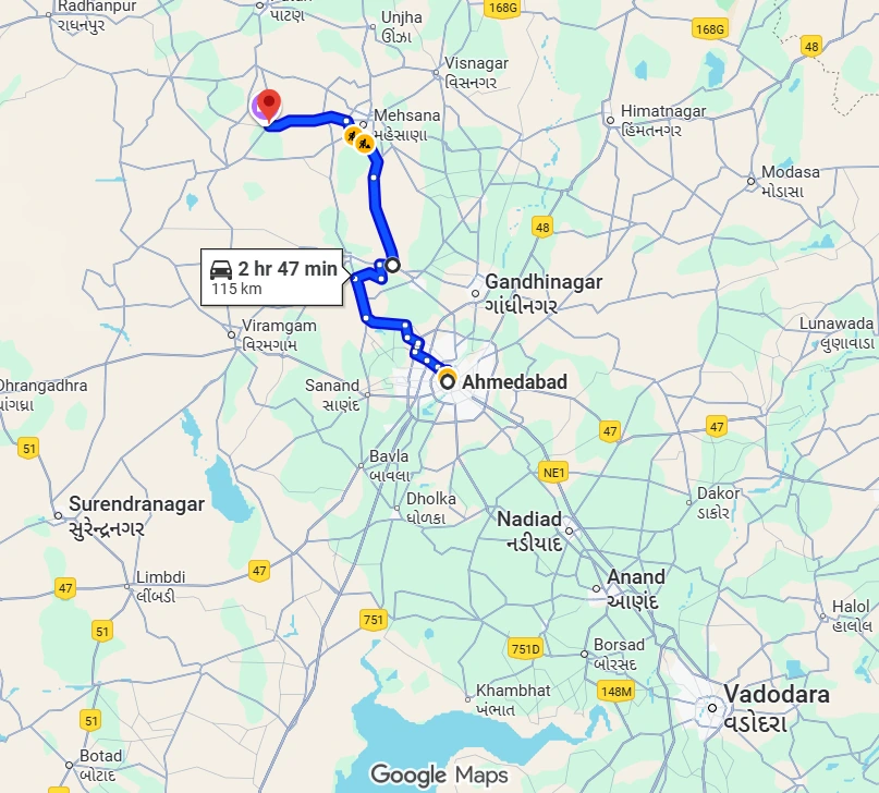 Ahmedabad to Becharaji