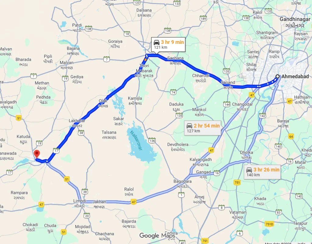 Ahmedabad to Surendranagar