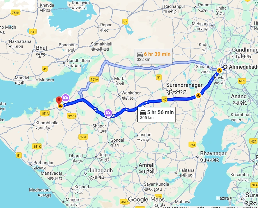 Ahmedabad to jamnagar