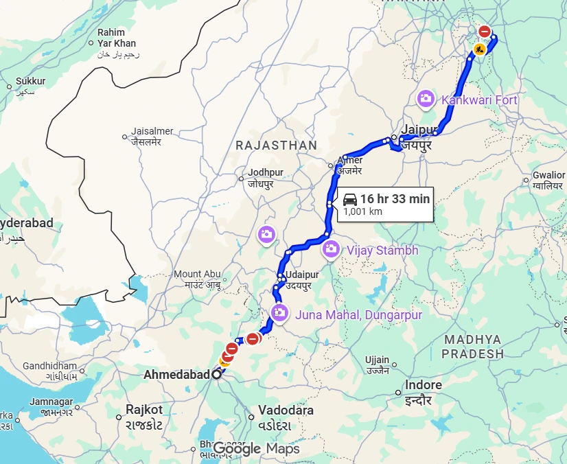 Ahmedabad to badalpur