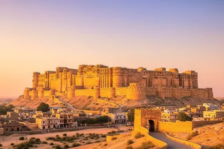 Jaisalmer local sightseeing including Jaisalmer Fort Patwon Ki Haveli and Gadisar Lake in Rajasthan