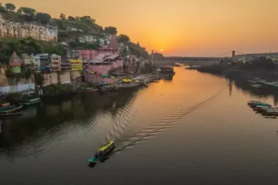 Omkareshwar Jyotirling Temple on Narmada River island Madhya Pradesh sacred Shiva temple visited during Ujjain Omkareshwar tour